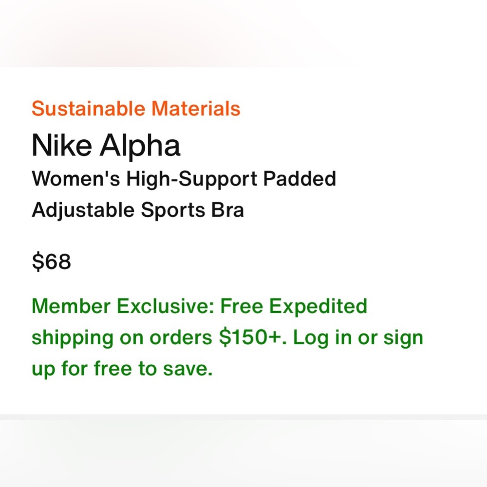 Nike sports bra